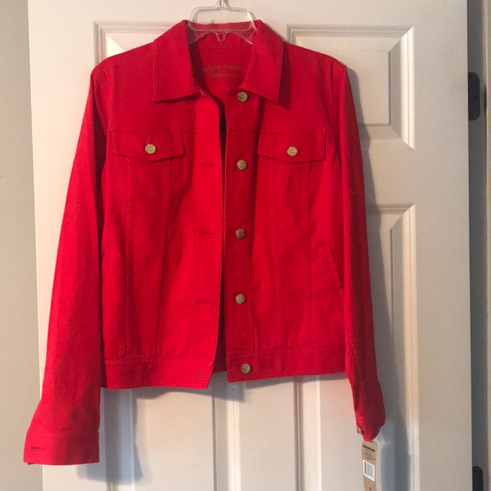 Lauren Jeans Co. Ralph Lauren Red Denim Jacket